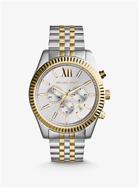 michael kors lexington gold silber|Michael Kors lexington silver.